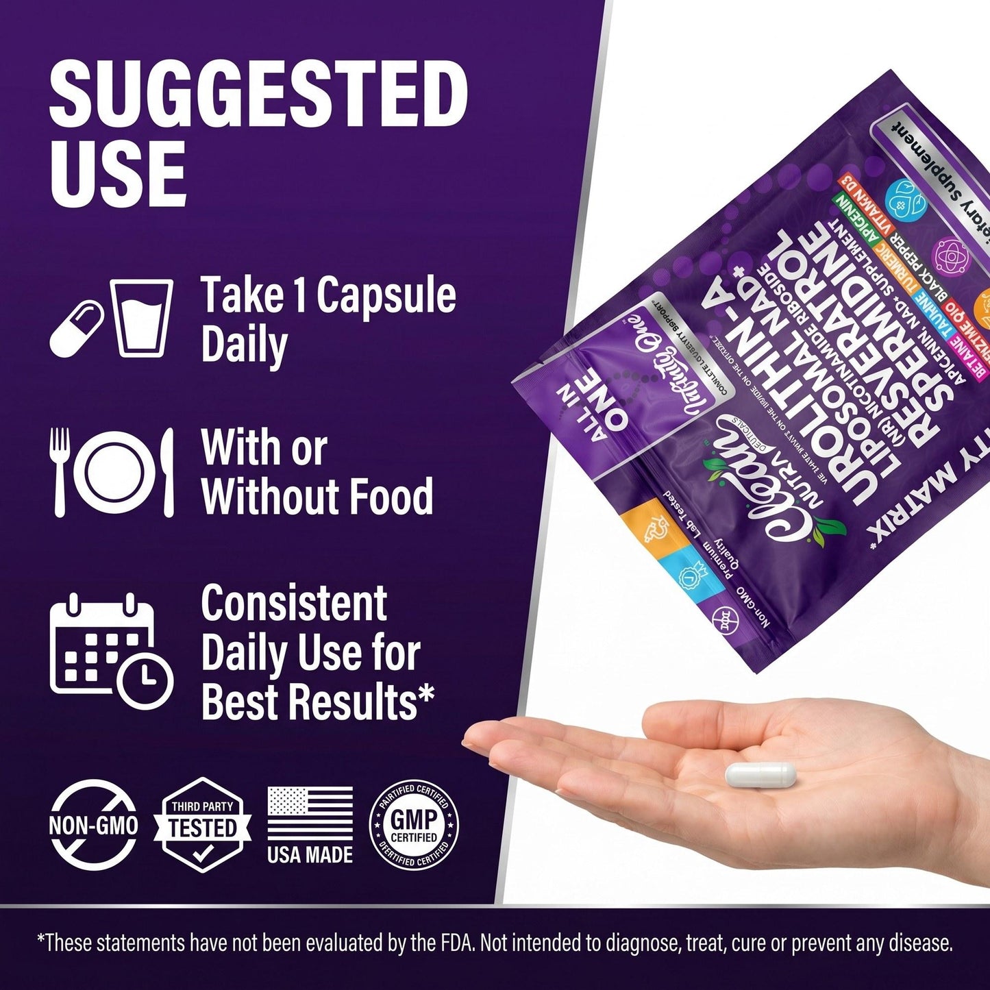 Infinity One Urolithin A 500mg + NAD + NR Resveratrol